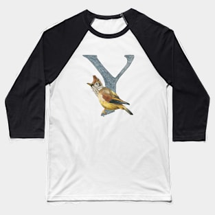 Avian Alphabet Y - Stripe-throated yuhina Baseball T-Shirt